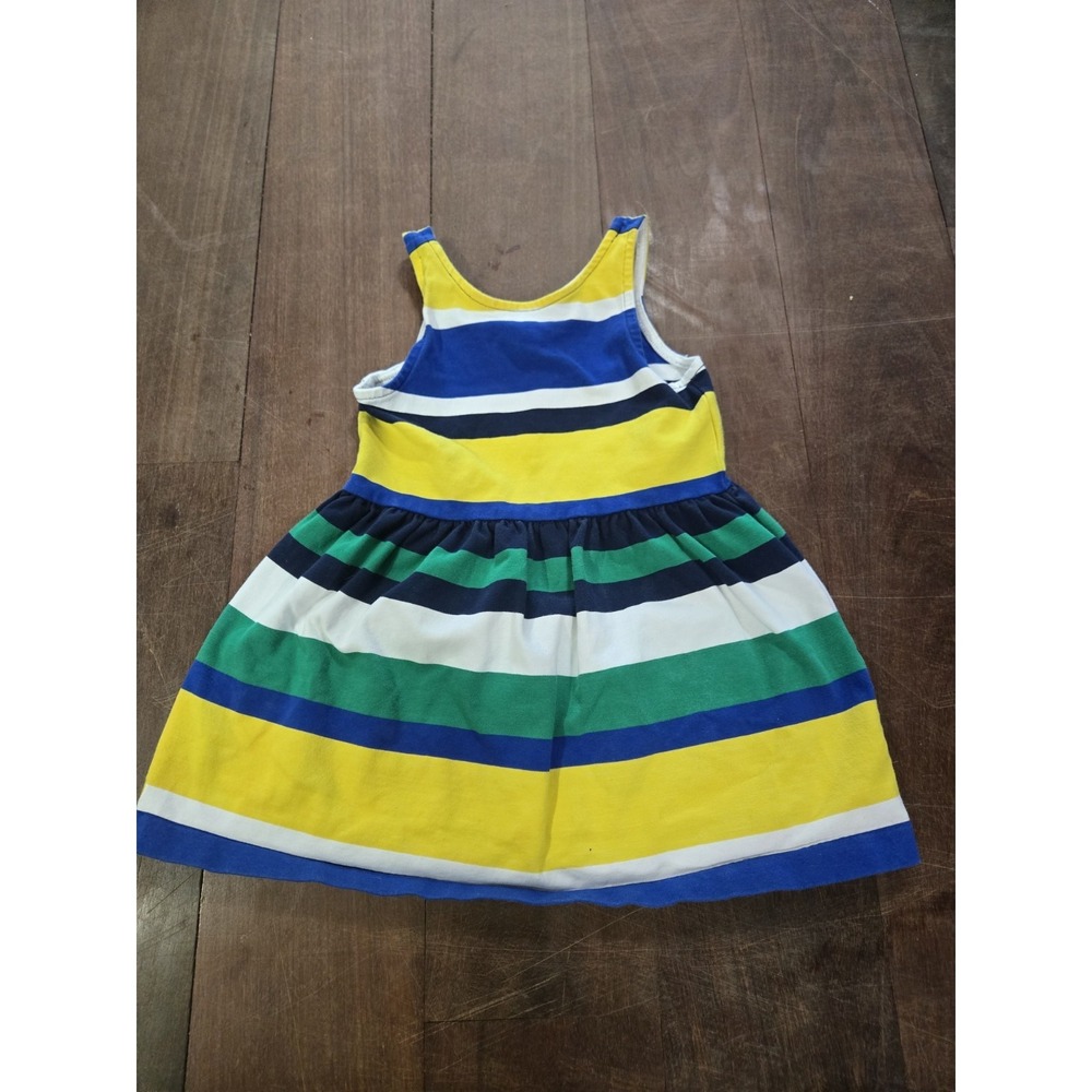 Polo Ralph Lauren Toddler Girls Preppy Striped Cotton Tank Dress Size 2T